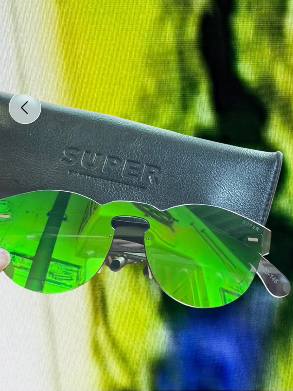 Retrosuperfuture Green Mirrored Aviator Sunglasses